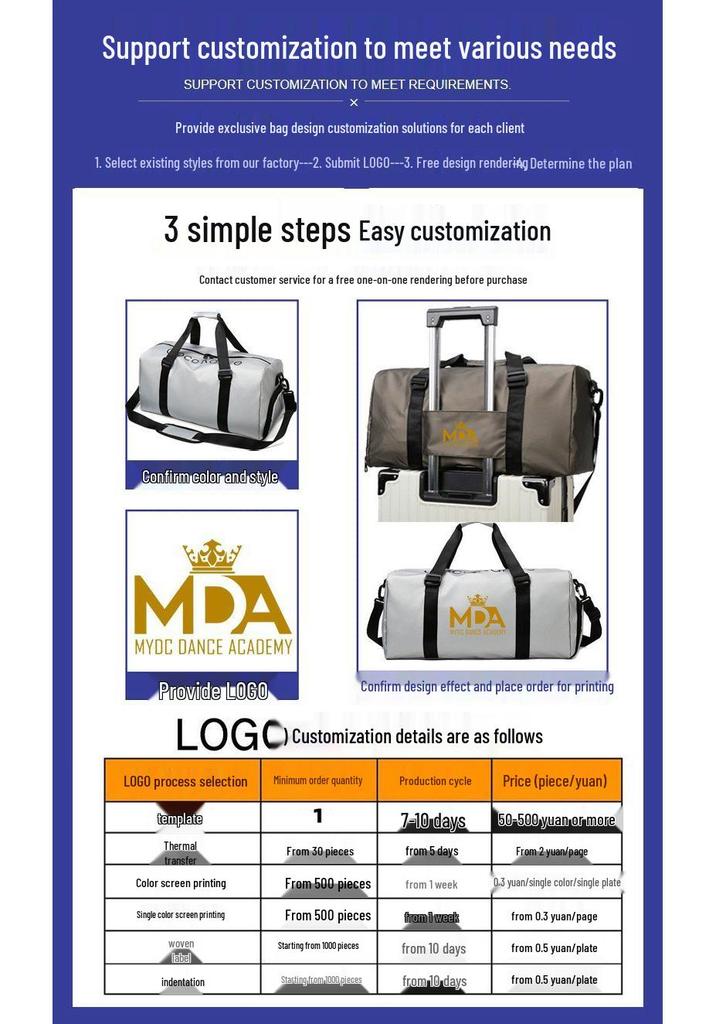Lightweight Large Capacity Travel & Fitness Bag for Cross-border E-commerce