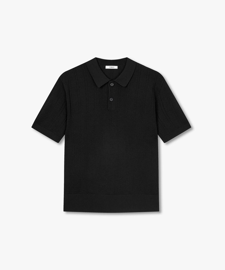 STUDIO TOMBOY [Men] Shirt Collar Knit Pullover_Black 9156252210