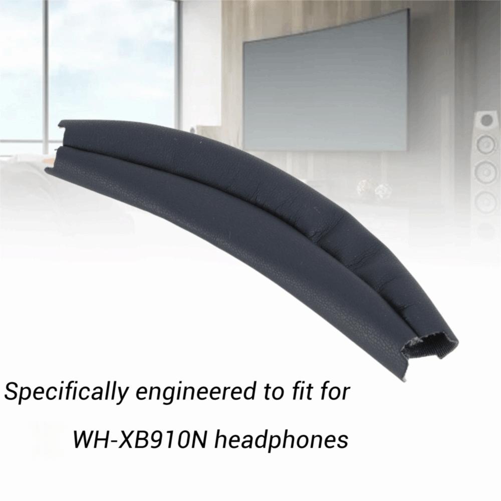 2PCS Protein Leather Replacement Headband Pad Black High Elasticity Headband Cushion Pad Easy Installation for WH-XB910N