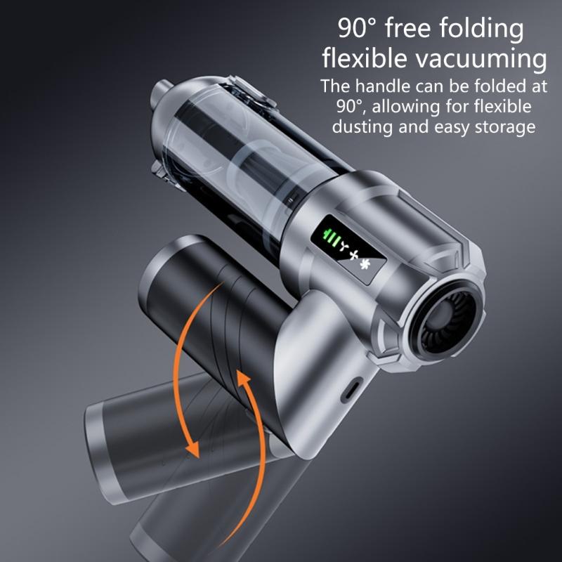 Practical Wireless Car Vacuum Cleaner with 90 Degree Flexible Handle & Removable Filter Suitable for Auto Interior Care