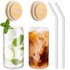 1/2pcs 250ml Double Wall Transparent Glass Coffee Cup With Handle Double-Layer Heat Insulation High Temperature Juice Milk Cup