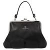 VIVIENNE WESTWOOD Queen Mother Silver Buckle Synthetic Leather Shoulder Tote Bag Women Handbags Black 52020003S000DPFN403