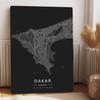 Dakar Senegal City Map Metal Wall Art Modern Minimalist Home Decor Living Room Study Room Background Hanging Decoration