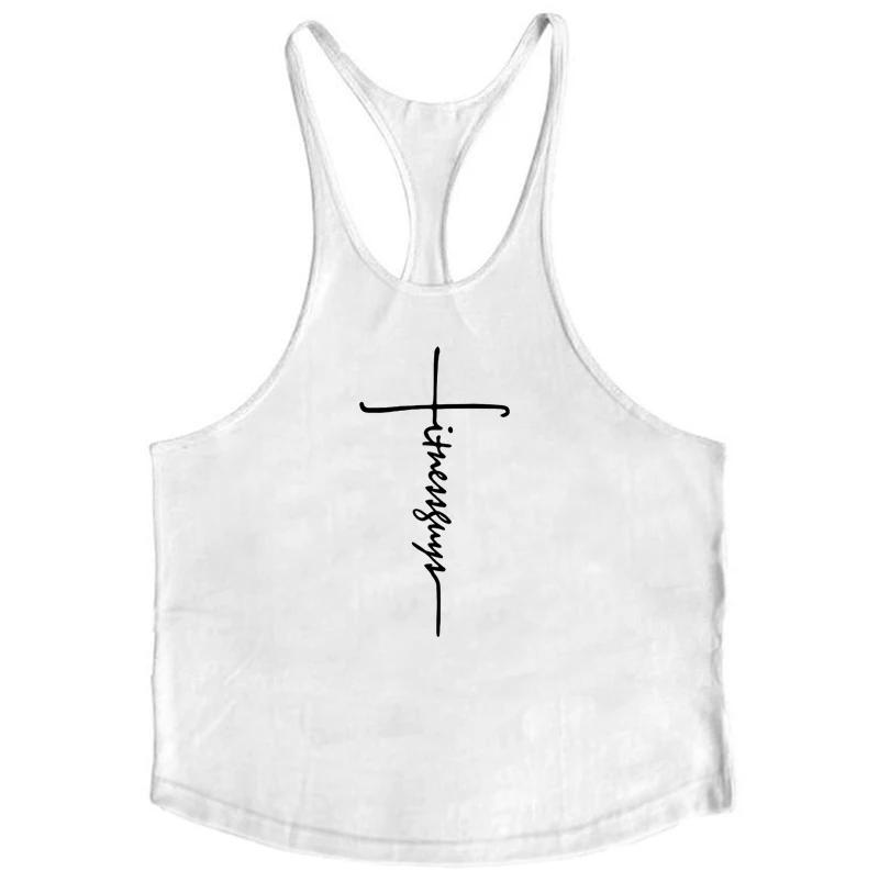 Muscleguys Running Vests Men Gym Stringer Tank Tops Bodybuilding Clothing Cotton Sleeveless Shirt Fitness Guys Singlets Workout Tanktop