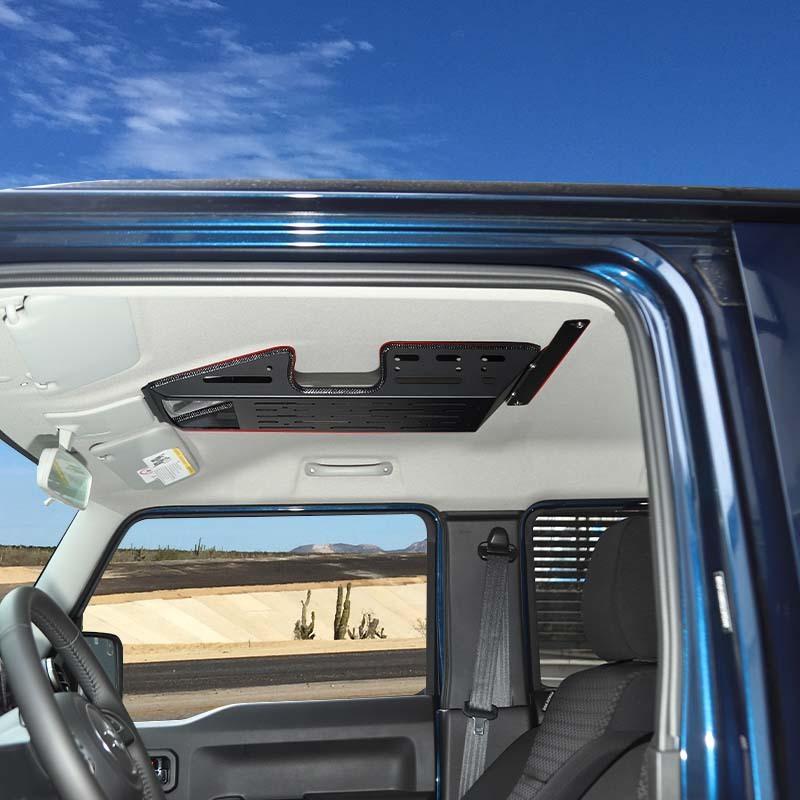 Top Roof Rack Luggage Storage Carrier Shelf For Suzuki Jimny 2019 Up 4-Door Version Interior Accessories ( Aluminium Alloy)
