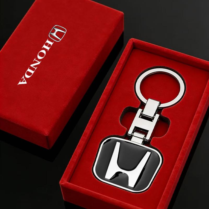 3D Metal Honda Badge Keychain Keyring Emblem Car Accessories For Honda CRX Pilot B-series D-series H-series Civic FIT CRV Accord JS1