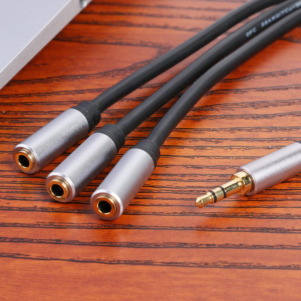 1ft 3.5mm Audio Splitter Cable 3.5mm Gold Plate TRS Plug to 3x 1/8 Jack AdapterGood product