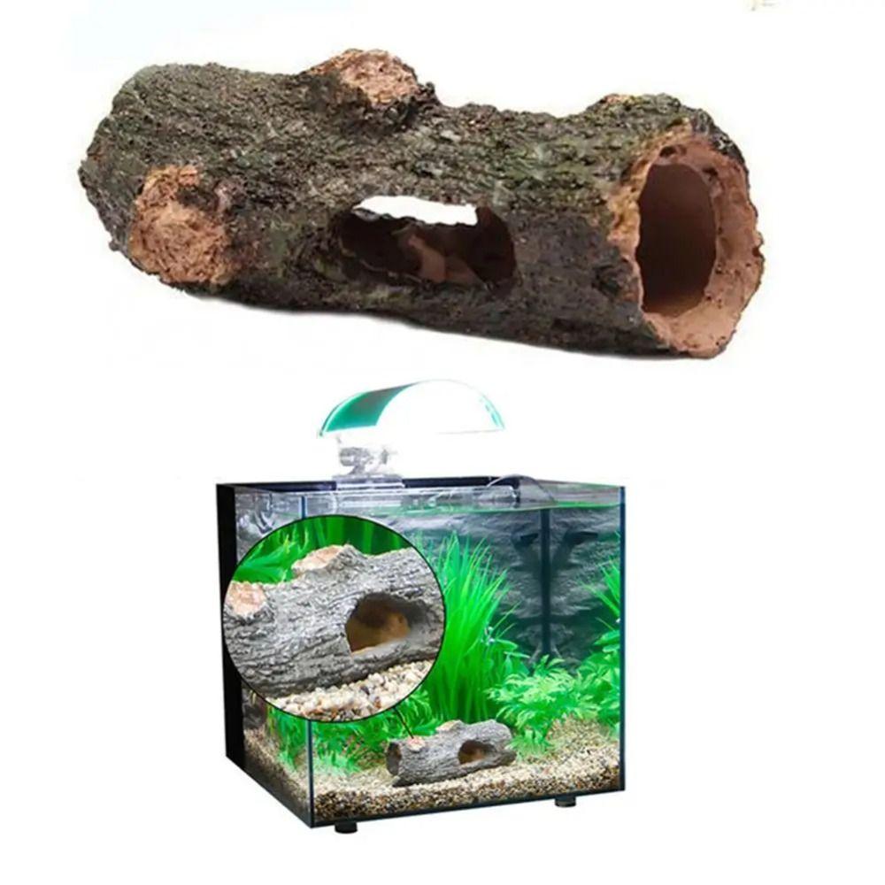 

Creative Fish Hiding Shelter Landscaping Aquarium Hollow Tunnel Cave Rockery Home