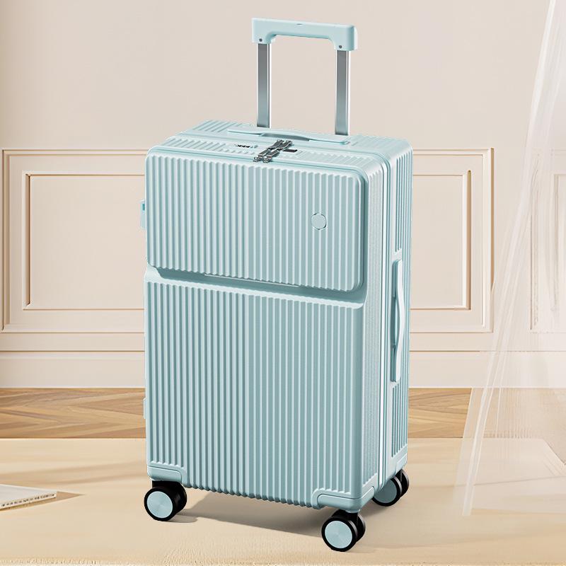 

24-inch Multifunctional Suitcase with Cup Holder & Universal Wheels, Carry-On Trolley Case with Combination Lock for Men & Women. 20 inch