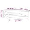 VidaXL Table basse Blanc 100x100x40 cm Bois massif de pin 814295
