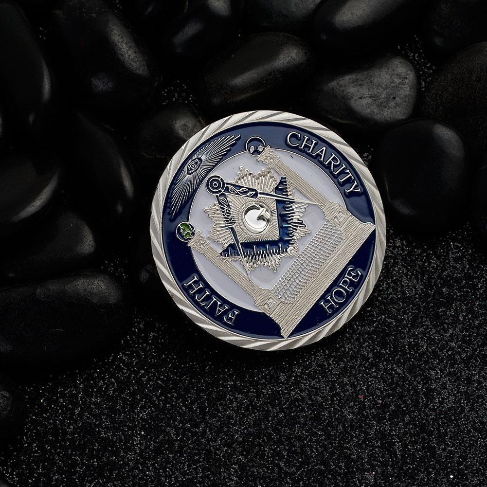Collection, Faith, Coins, Brotherhood, Coins, Gold and Silver Coins, North Carolina, Freemason Commemorative Coins серебряный