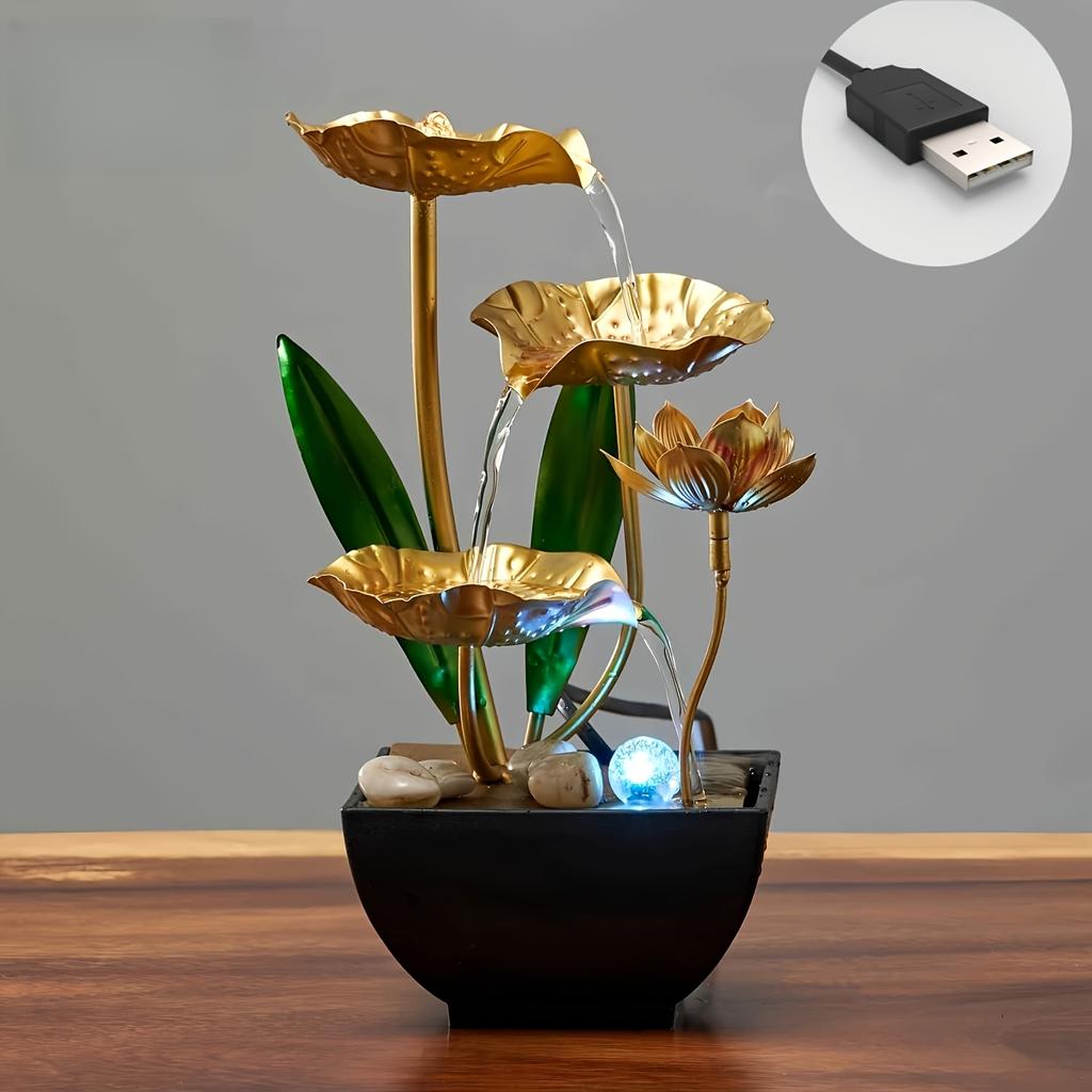 [Small Indoor Fountain] Small Indoor Fountain | Automatic Humidifier Desktop Decor for Living Room Bedroom Relaxation Craft