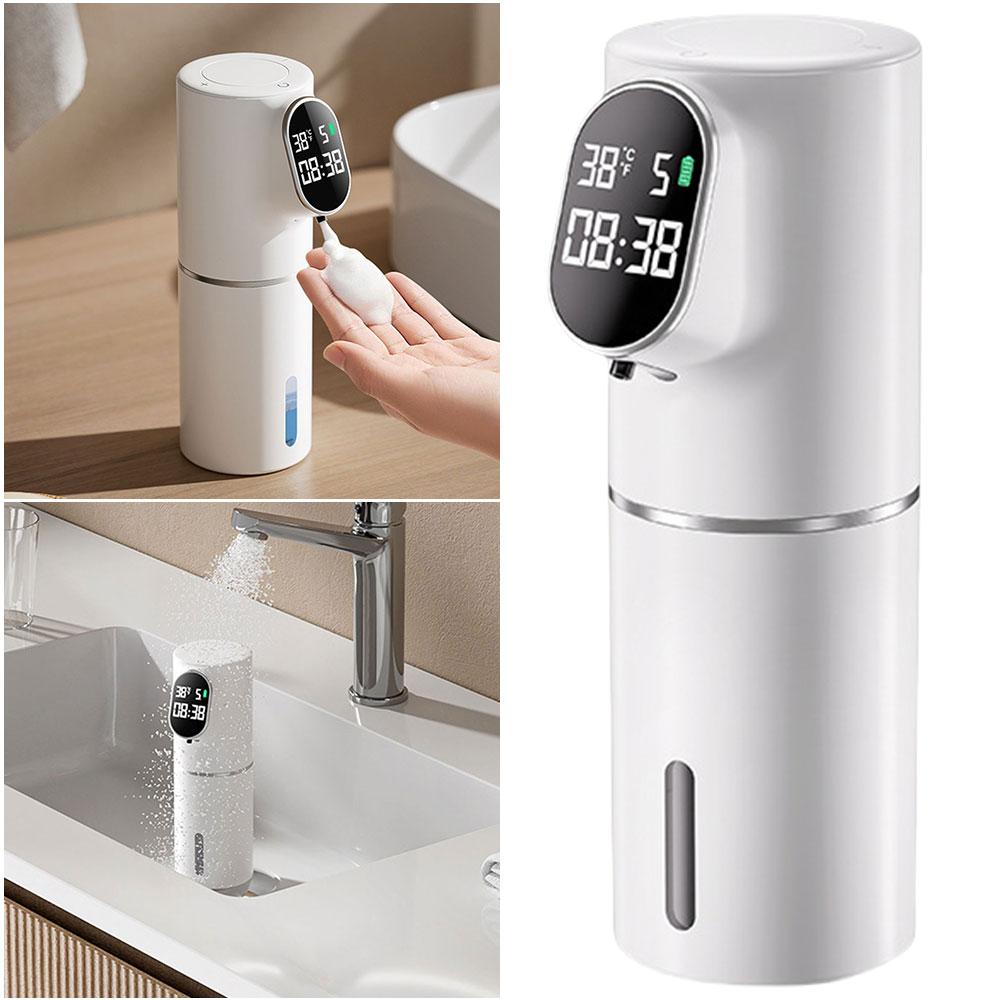 Automatic LED 320ML Rechargeable Soap Device 5 Adjustable Levels Washing Hand Machine Can Wall Mount for Bathroom Kitchen Office