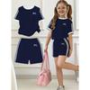 Kids Clothes Girls, 2pcs Set, Easy Bow Print Short Sleeve T-Shirt And Shorts Set, Suitable for Spring and Summer, Y2K Fashion
