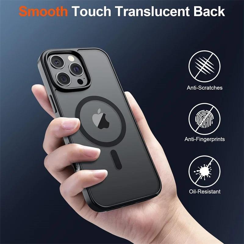 Slim Shockproof Magnetic Case for Magsafe IPhone 16 15 14 13 12 11 Pro Max Plus 16E 16Pro 15Pro Mag Safe Phone Cover Accessories