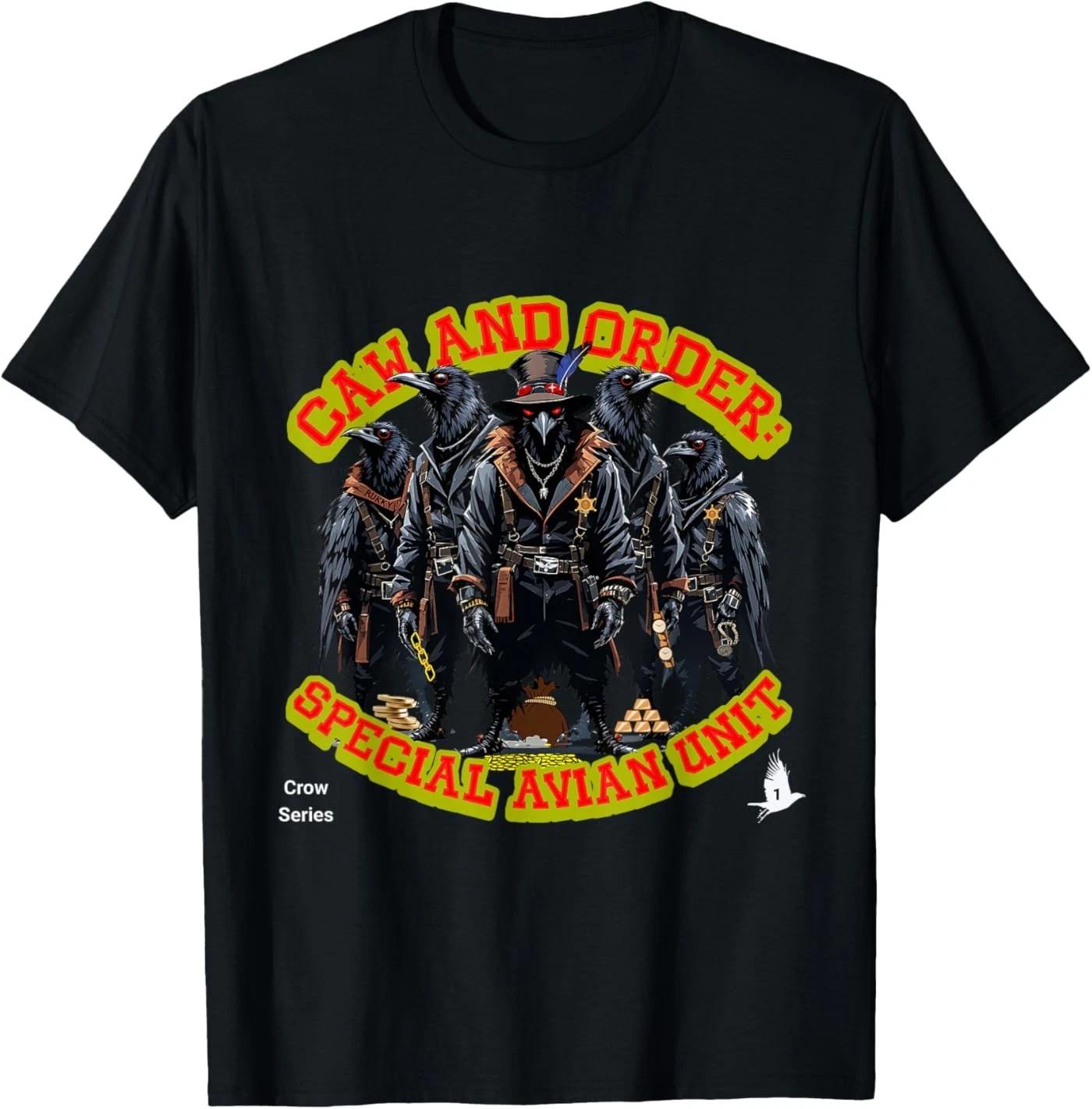 

Funny Crow Apparel Special Avian Unit Tactical Bird Squad 100% Cotton T-shirt Mens Tees Top S разноцветный