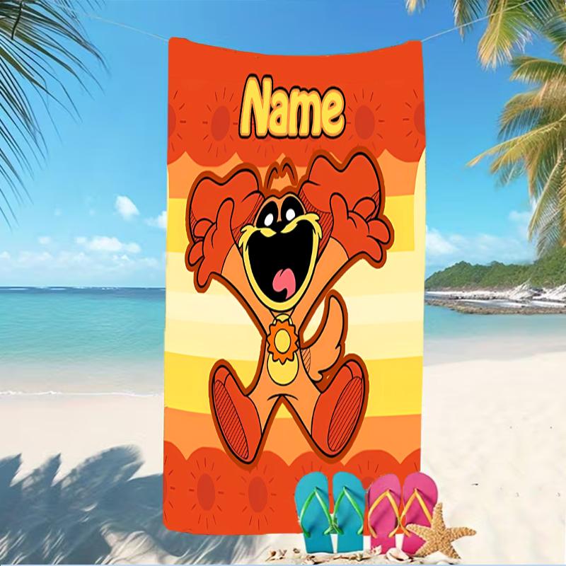 Customizable Personalized Beach Towels Smiling Critters Themed designs.Suitable for the Beach, Yoga, Sports;ideal As Beach Accessories