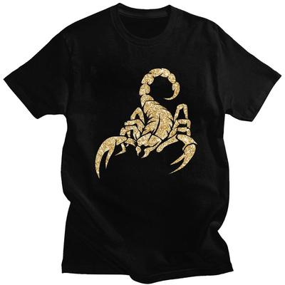 Sparkly Scorpion T Shirts 100 Cotton Tee Tops Summer Round Neck Tshirt Casual Short Sleeve Men Women Birthday Gift