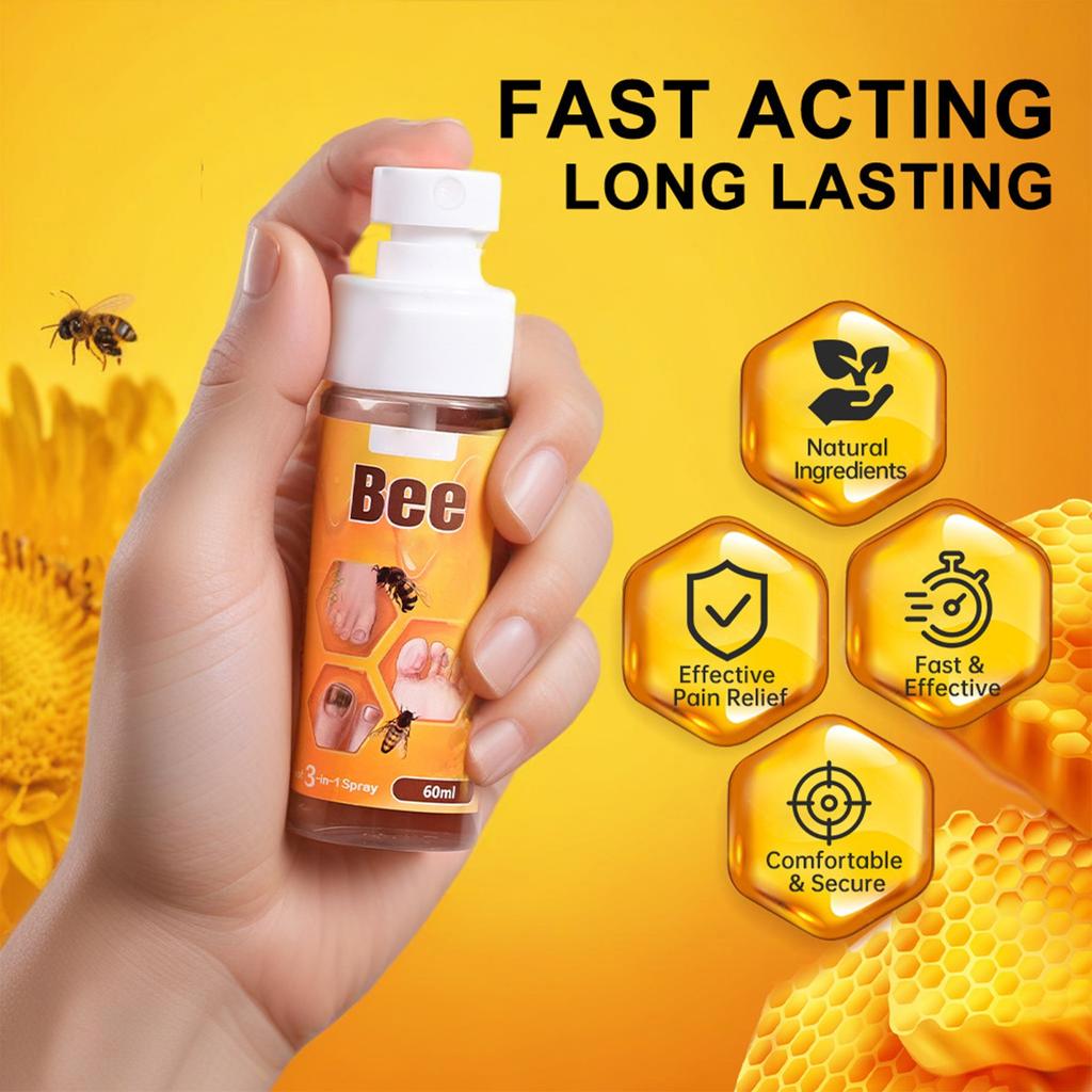 Bee Nagelwachstumsspray Nagelöl Mykosepflege Für Nagelmykose Fußmykose Rotbraun Fuß 60ml