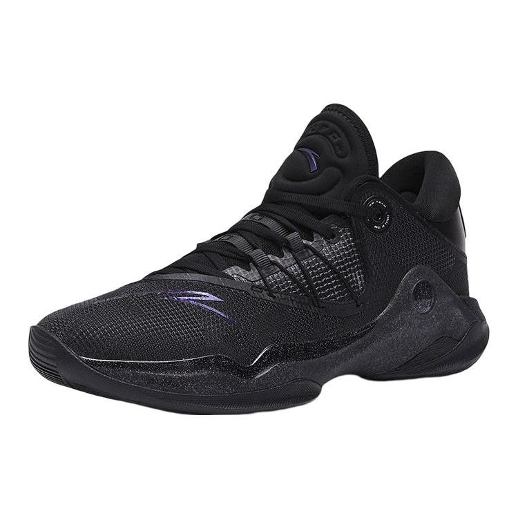 New Anta Skyline 1 Anti Slip Wear Resistant Low Top Basketball Shoes Men's Black, Dark Night Color Scheme 112311107-6