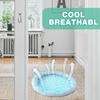 Runde Kühlmatte für Katzen Haustier-Kühlbett für den Sommer Eis-Seiden-Kühlmatte für Haustiere Hunde-Katzen-Schlafmatten Atmungsaktive Chill-Matte