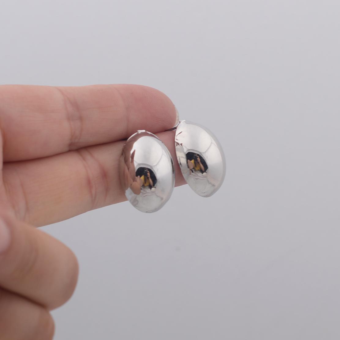 

Большие металлические серьги-подвески для женщин C-Type Heart Flower Bean Minimalism Gold Color Smooth Brincos Hyperbole Fashion Party Jewelry