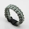 Braccialetti Bangle di Sopravvivenza in Paracord da Esterno Uomo Tono Argento Braccialetto da Polso con Corda Teschio Campeggio Escursionismo Braccialetto con Fibbia di Emergenza Gioielli