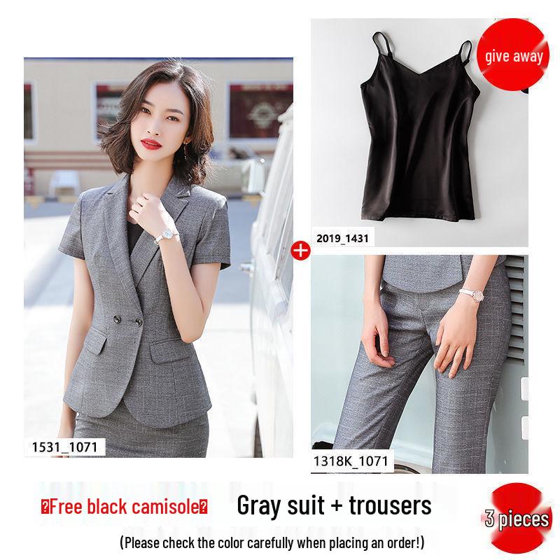 Women's Professional Short Sleeve Summer Suit – Formal Office Wear