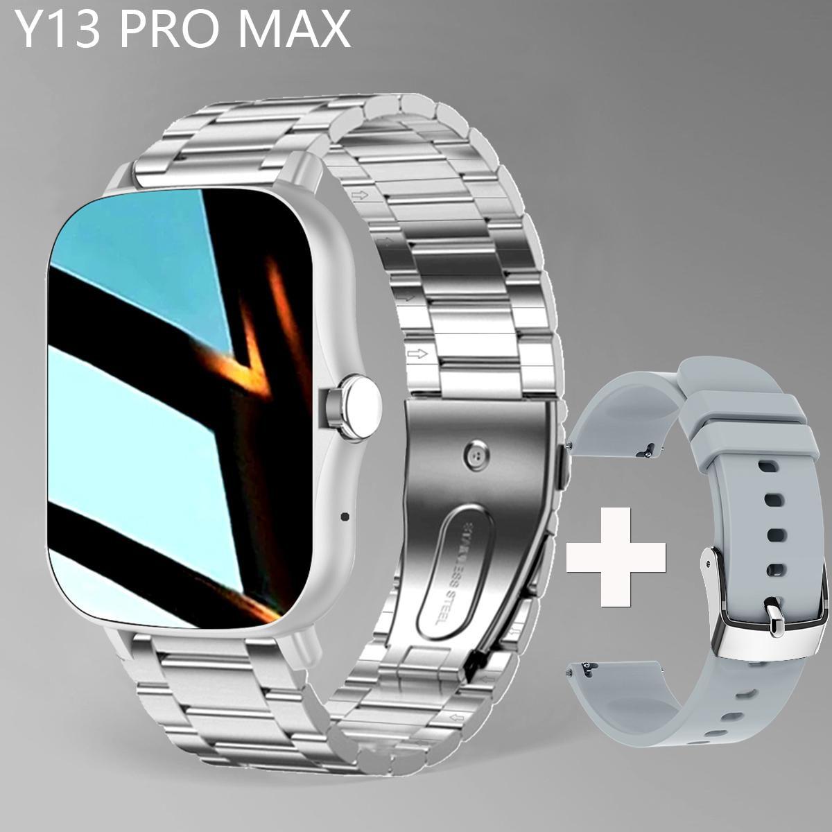 Y13 PRO MAX Новые умные часы для мужчин и женщин Подарок для Xiaomi Полный сенсорный экран Спортивные фитнес-часы BT-звонок Цифровые умные часы Наручные часы