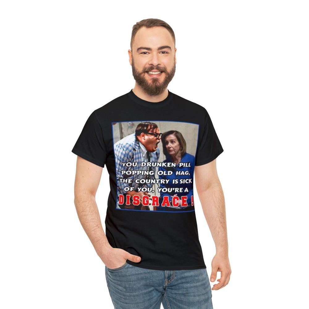 Nancy Pelosi You re A Disgrace Trump 2024 Short Sleeve Tee Unisex T-Shirt XL