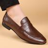 Fashion Man Lightweight  Casual Leather Loafers Fashion Outdoor Driving Office Footwear Casual Business Dress Shoes Slip On Walking Shoe
