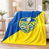 Leeds United Football Printed Flannel Blanket Warm Comfort Bed Throw For Indoor Home Decoration