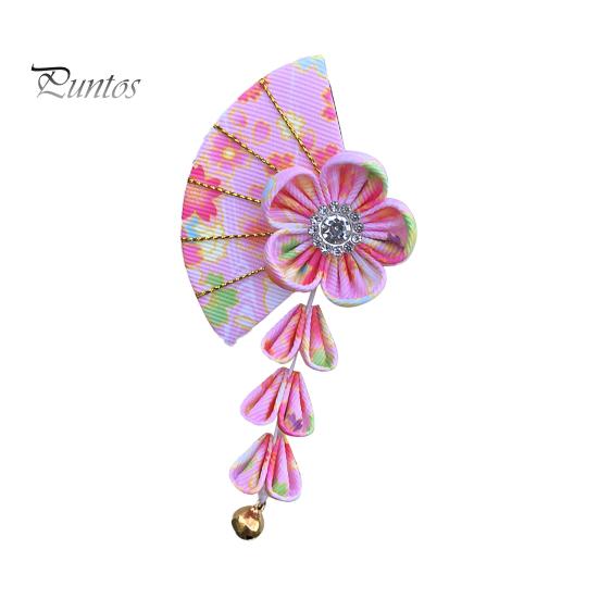 

Заколка для волос с кисточками, цветочные украшения, яркие цвета, легкий материал, универсальный аксессуар для волос розовый