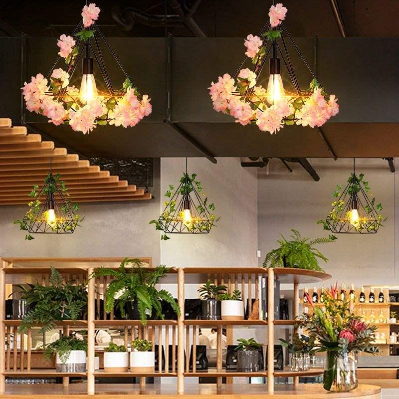 Trendy Diamond Pendant Light for Music Bars, Milk Tea Shops, and Forest-Themed Décor