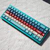 Motosu Lake Retro PBT Keycaps: Wear-resistant, Dye-sublimated, Cross Stem, Original Height, Color-block Design.