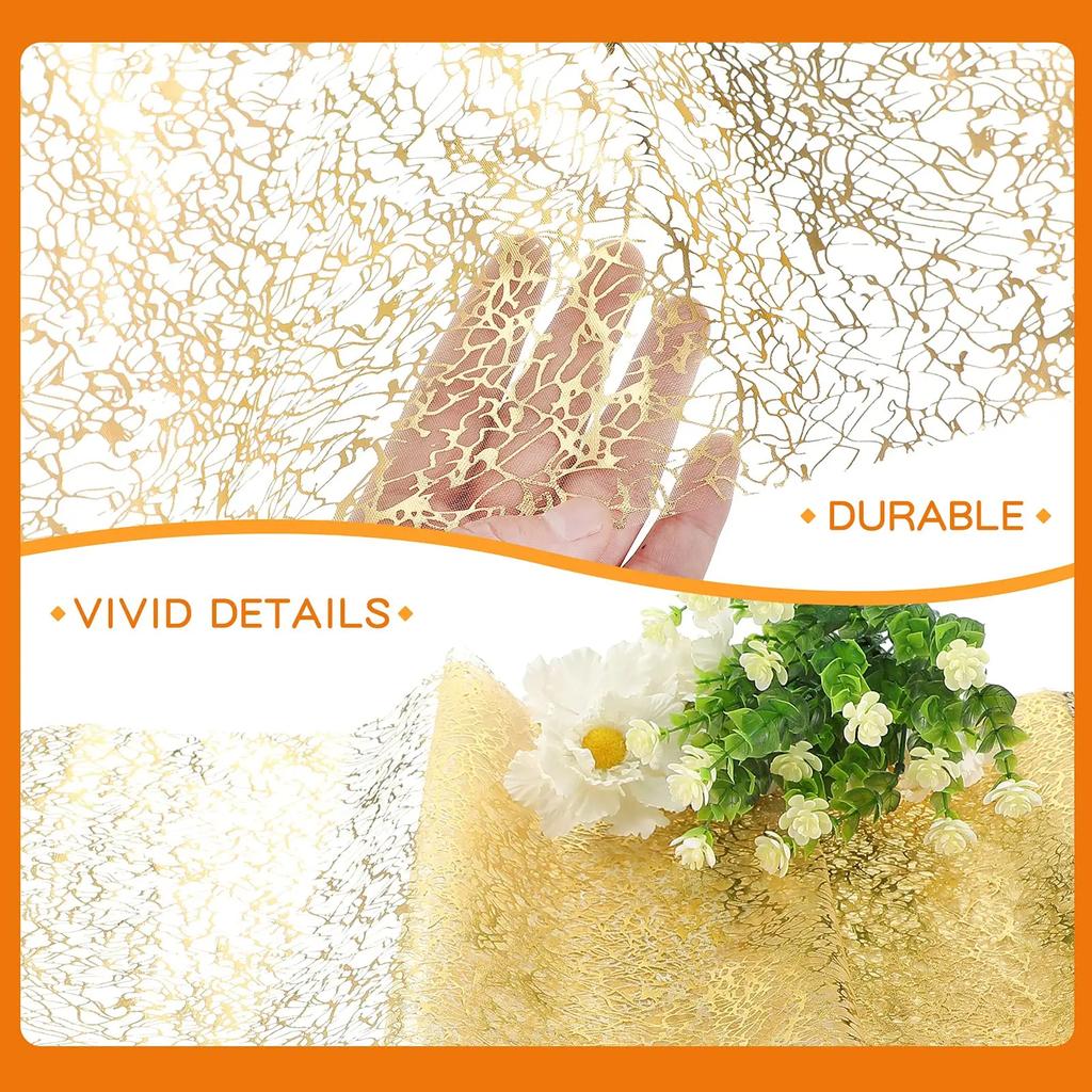 Gold Glitter table flag Wedding table flag tablecloth Birthday party table decoration mesh hot foil table flag