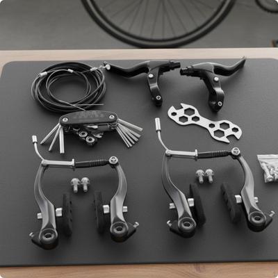 Cycle LinearPull Brake Kit Universal Fit Set Easy Installation for Cyclists Black