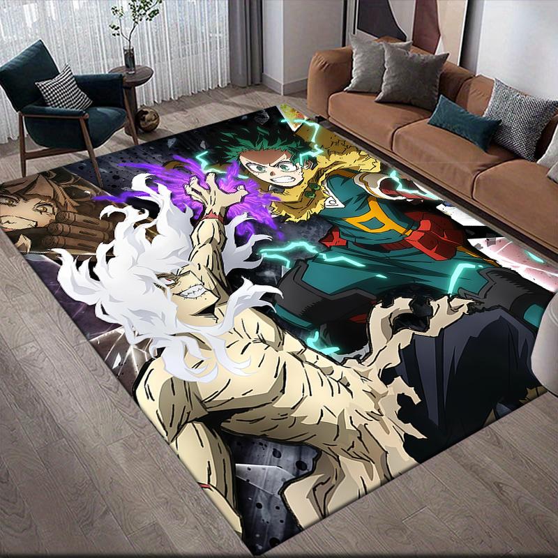 My Hero Academia Midoriya Collection Anti-Slip Floor Mat, Rectangular Carpet for Bedroom & Game Zone