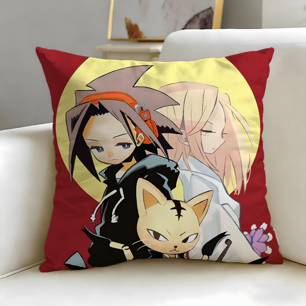 anime Shaman King Cushion Cover Soft EasyWash Pillow Case Versatile for Couch Bed Travel and Office