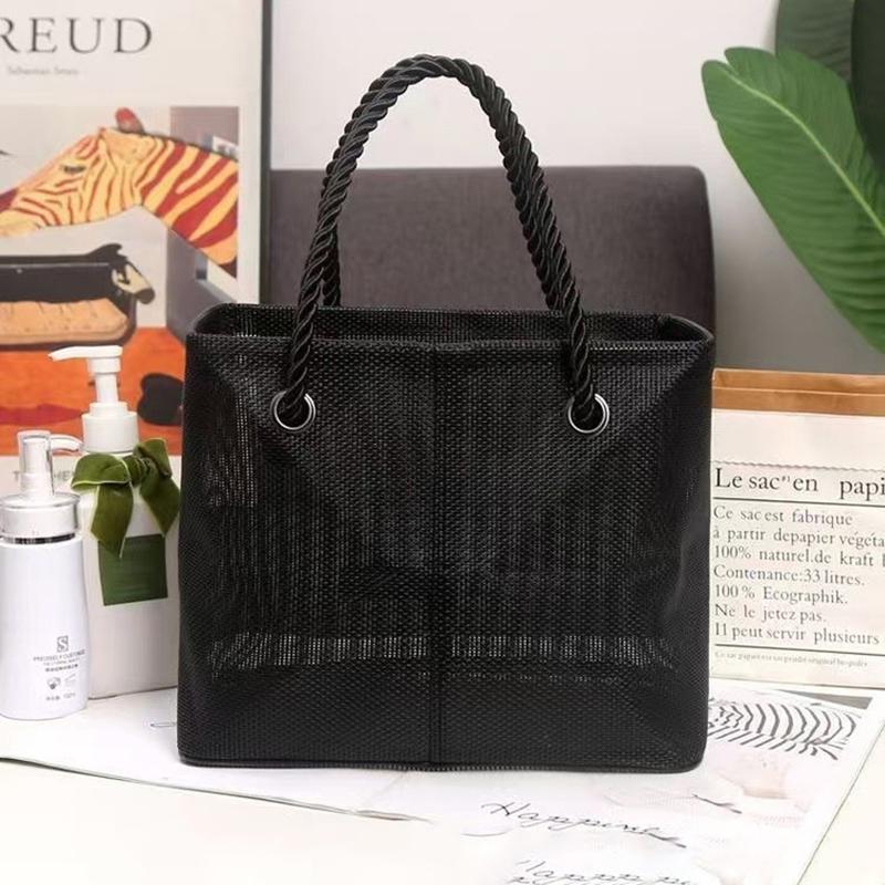 Mesh Beach Bag Toiletry Storage Travel Bag Large Capacity Tote Bag Durable Mesh Storage Bag For Shopping Traveling