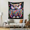 Colorful Feathers and Bright Eyes Digital Printing Polyester Wall Tapestry Suitable for Use In Living Rooms Offices Bars Party