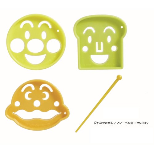 Bandai Anpanman Side Dish Cutter, 3-Piece Set (Includes 1 Pick) 2058380