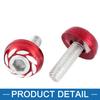 A ABSOPRO Car License Plate Bolt Screw 6mm Thread Round Head Plate Bolts Metal Red (Set of 4)
