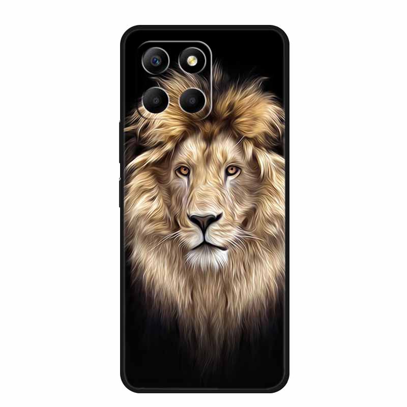 Soft Silicone Covers For Honor X8 5G Case x8 X8A 4G Wolf Lion TPU Back Covers For Huawei Honor X8 Phone Cases HonorX8A Coque Bag