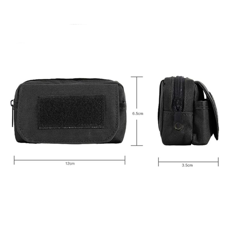 Nylon Tactical Waist Fanny Pack Outdoor Hunting Camping Edc Tools Bag 6.5" Mobile Phone Pouch Molle Belt Waist Bag Uility Pocket