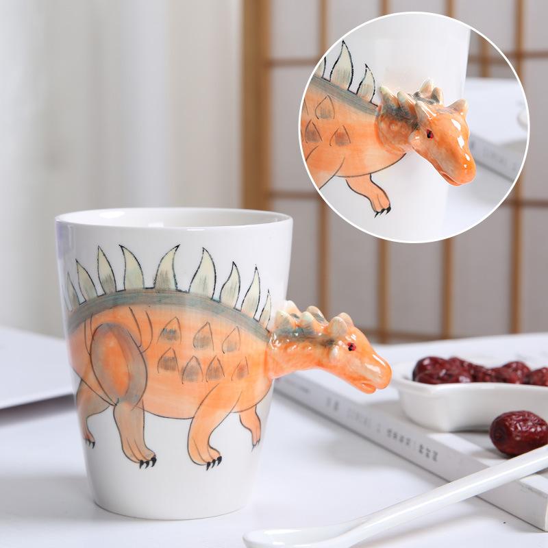 Cartoon 3D Alien Animal Tea Cups Animal Dinosaur Ceramic Coffee Cup Birthday Gift Office Mug Kitchen Dining Bar Drinkware Cups