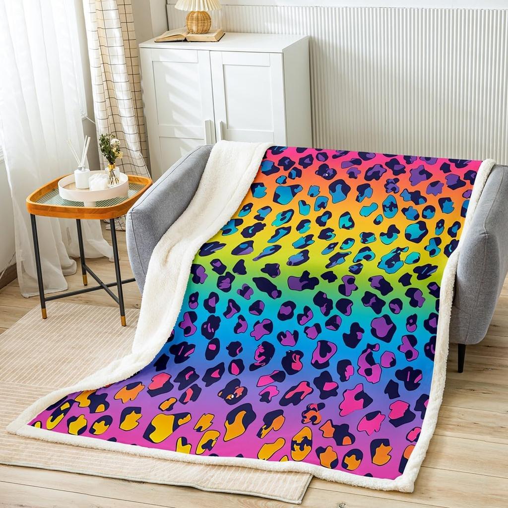 GUOYU Blanket Cute Gnomes Throw Blanket Purple Vine Flower Butterfly Blanket for Couch Sofa Lavender Bouquet Bed Blanket for Kids Boys Girls