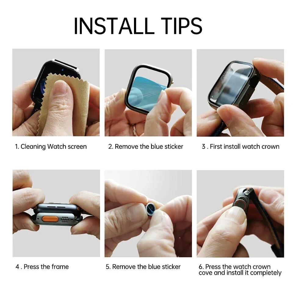 Glass+Case For Apple Watch Series 10 46mm 42mm Screen Protector Cover Change To Ultra Bumper Case Full Cover iWatch S10 42 46 mm