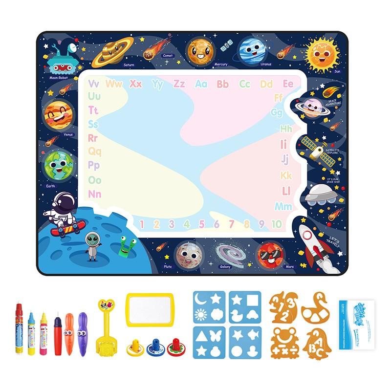 Luminous Water Drawing Mat Water Doodle Mat Colorful Graffiti With Pens Set Montessori Toys Educational Toys for Kids Gifts