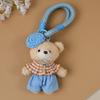 Korean version of the original handmade cute plush beret bear bag pendant plush pendant keychain